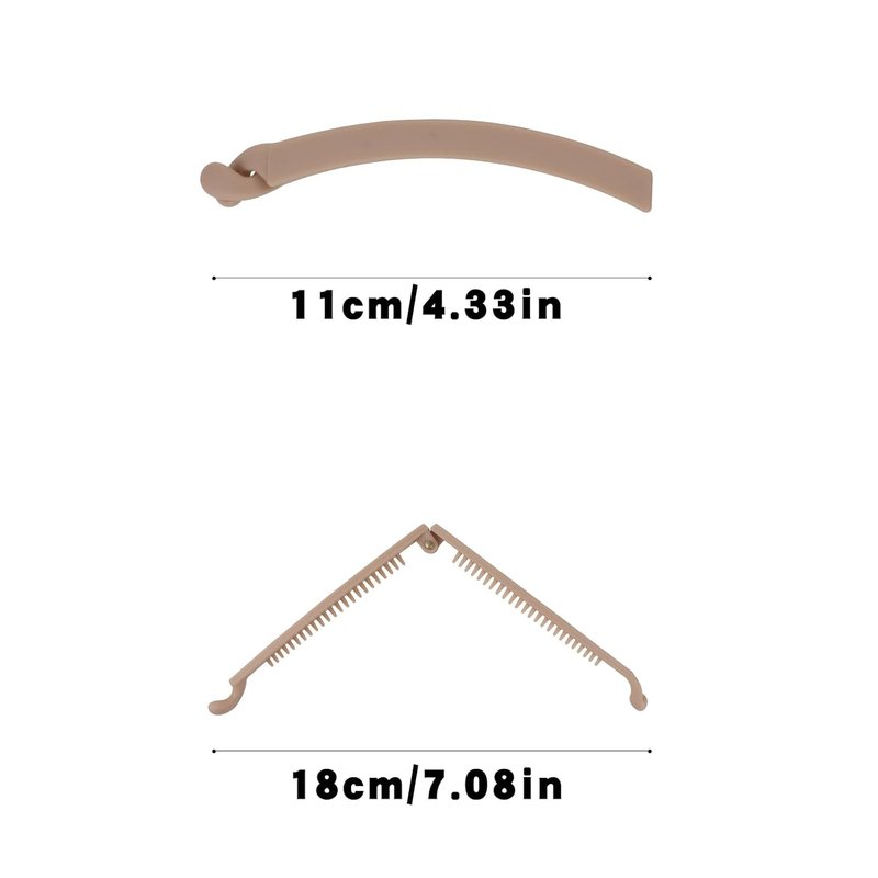 Large Matte Banana Hair Clips for Women - No Slip Clamp for Thick or Fine Hair | Cute Beauty Clasp Clips