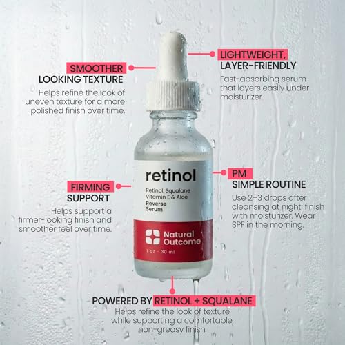 Retinol Face Serum for Wrinkle Reduction & Skin Rejuvenation - Natural Outcome