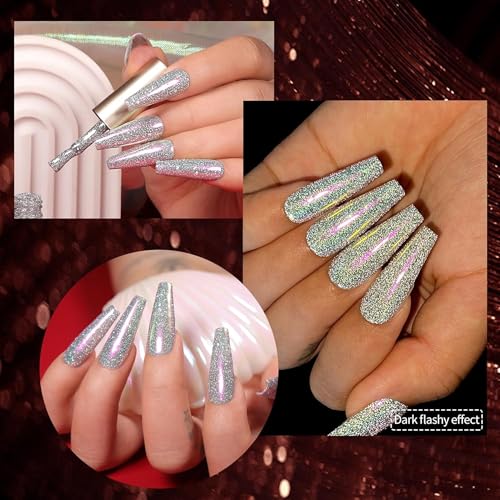 Born Pretty Reflective Glitter Gel Polish Set - 6 Sparkly Shades