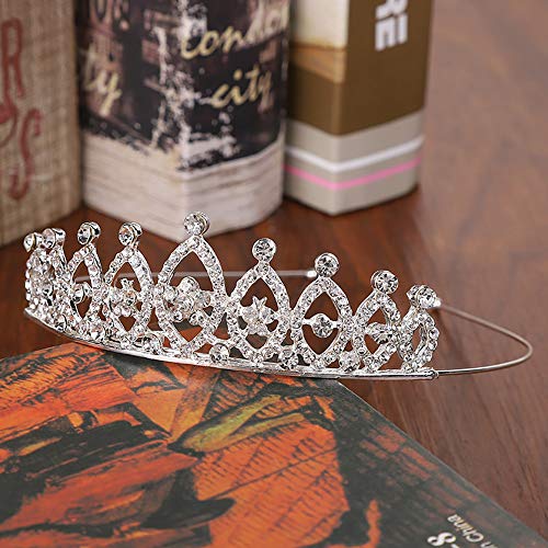 Hedume 6-Pack Rhinestone Princess Crown Headbands for Girls