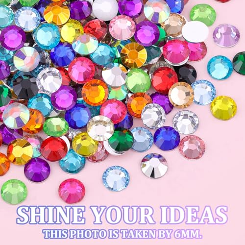 30,000 Multicolor Resin Rhinestones with B7000 Glue for Crafts