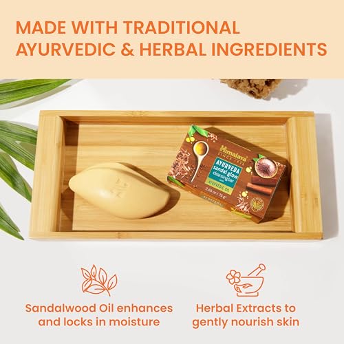Himalaya Ayurveda Sandal Glow Cleansing Bar - 6 Pack, 2.65 oz