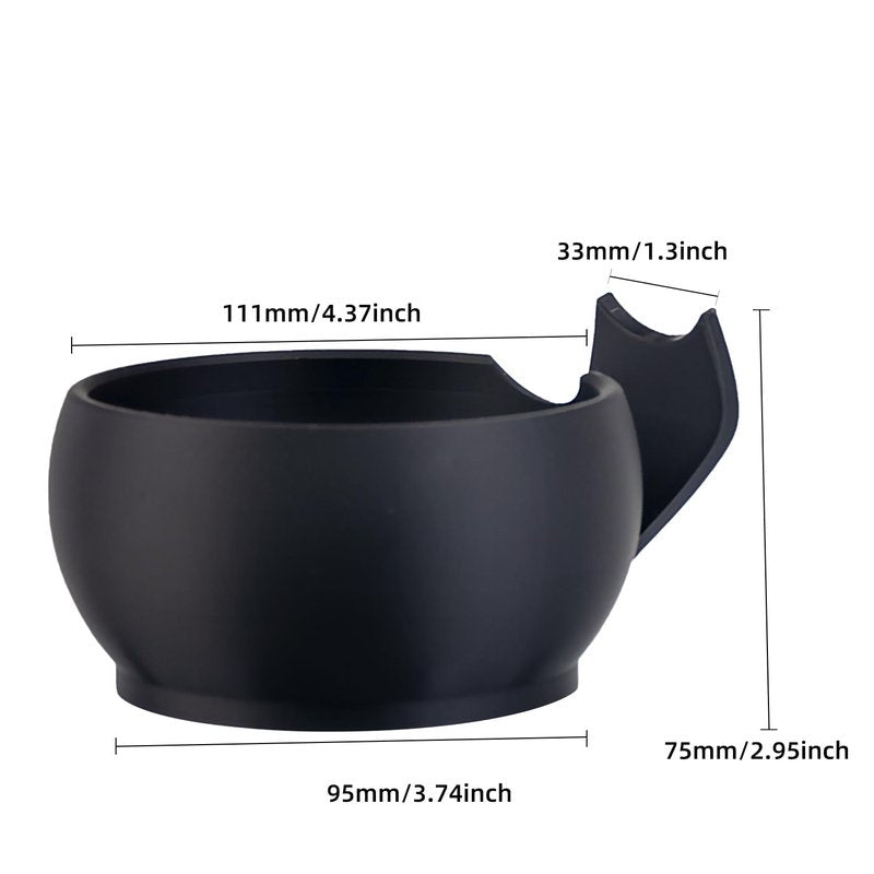 Grandslam Shaving Bowl with Ridges, Shaving Mug with Brush Stand, Shaving Soap Bowl for Shaving Cream and Soap, Durable & Holds Heat Longer, Rich & Thick Lather, Great for Traveling and Use at Home
