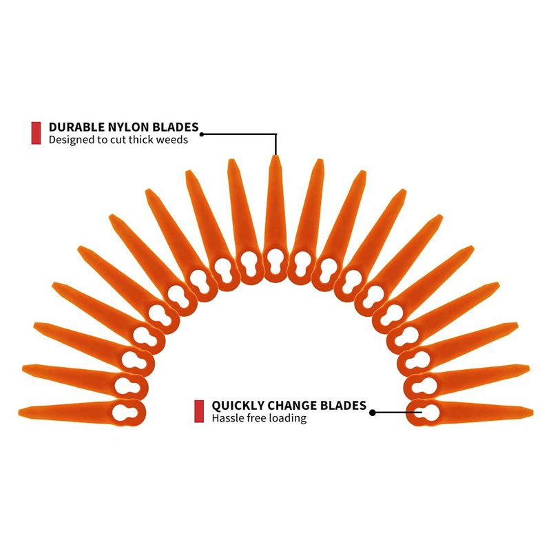 FourShow 100Pcs Replacement Plastic Blades Compatible with STIHL Polycut 2-2 Polycut 3-2 FSA 45 FSA 57 FSE 52 strimmer