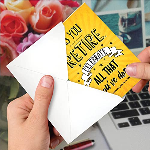 Funny Retirement Greeting Cards - Set of 3 with Envelopes