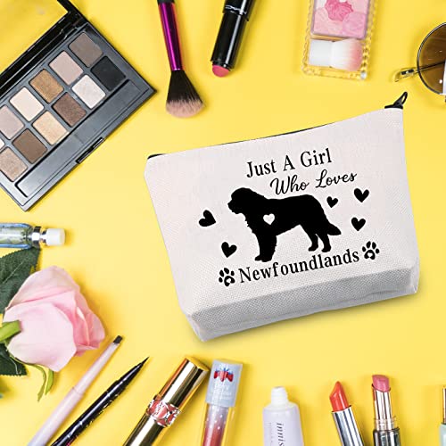 Newfoundland Lover Makeup Bag - Dog Owner Travel Cosmetic Pouch