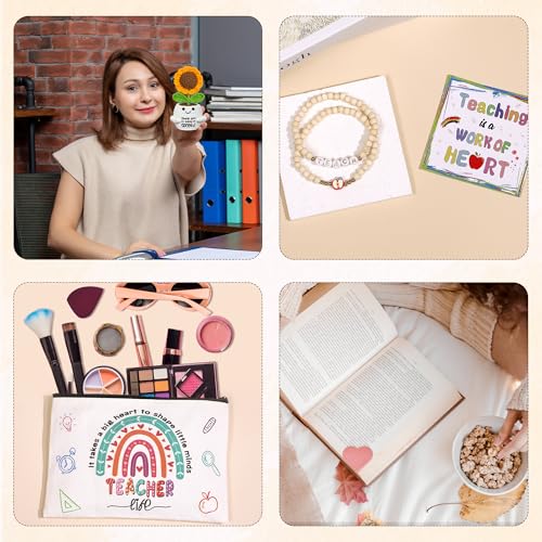 U-Goforst Teacher Appreciation Gift Set with Crochet Sunflower & Accessories