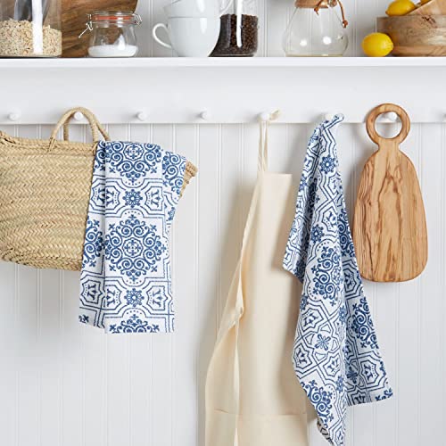 Martha Stewart Kitchen Towel Set - 2-Pack, Strie Medallion, 16"x28"