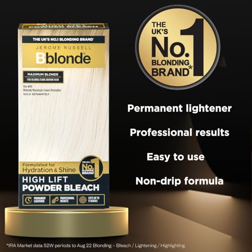 Jerome Russell Blonde High Lift Powder Hair Lightener - Blonde to Dark Brown, 4 Sachets