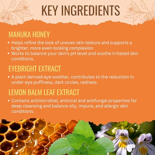 Vitamin C Eye Cream with Manuka Honey & Lemon Balm - 1.01 Fl Oz