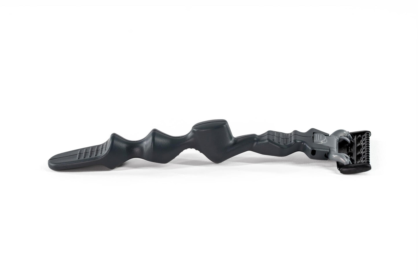 Skull Rake Men's Head and Face Shaver with Ergonomic Grip | Multi-Position Handle Design for Wet and Dry Head and Face Shaving (gray, 8-five+one blade cartridges with handle)