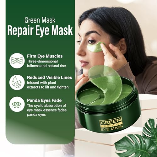 Avocado Collagen Eye Patches – Hydrating Under Eye Masks (30 Pairs) Brightening & Puffiness Reduction