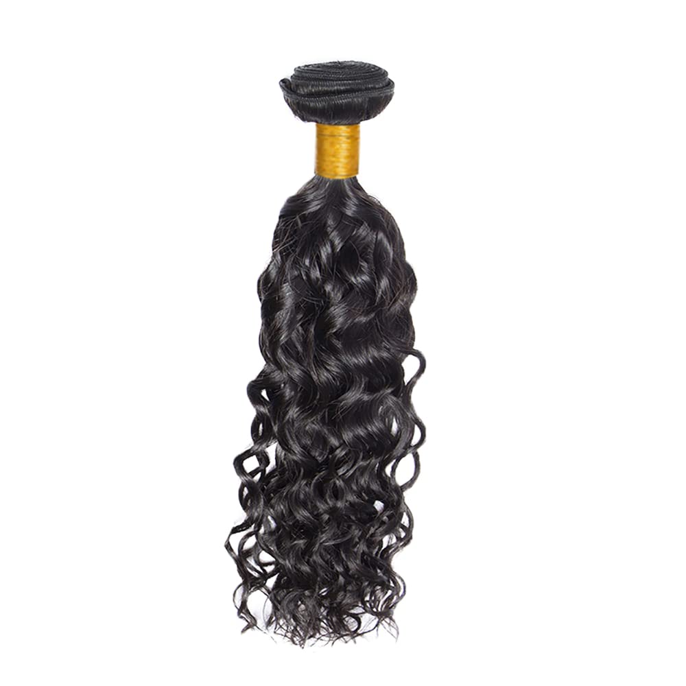 18 Inch Water Wave Bundles Human Hair Bundles Brazilian Remy Hair #1B Natural Black Color 50 Grams/Bundle Unprocessed Virgin Hairs Water Wave 1 Bundle Weaves Hair Extensions