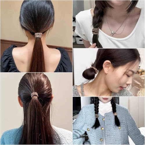 Leopard Print Hair Ties for Women - Pack of 10 No Damage Scrunchies