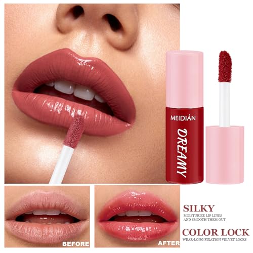 ADMD 10-Piece Velvet Matte Lip Gloss Set - Long-Lasting Hydrating Lip Tint