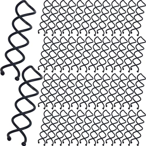 Hyamass 50Pc Black Spiral Hair Pins for Women, Bobby Pins & Hair Clips