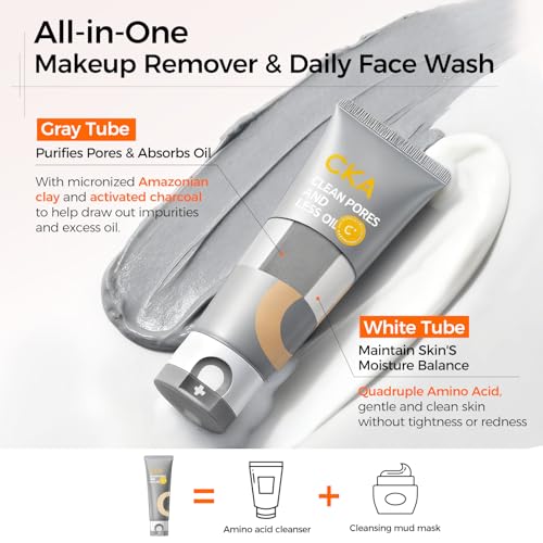 CKA Amazonian White Clay Face Wash for Oily Skin, Deep Pore Cleanser