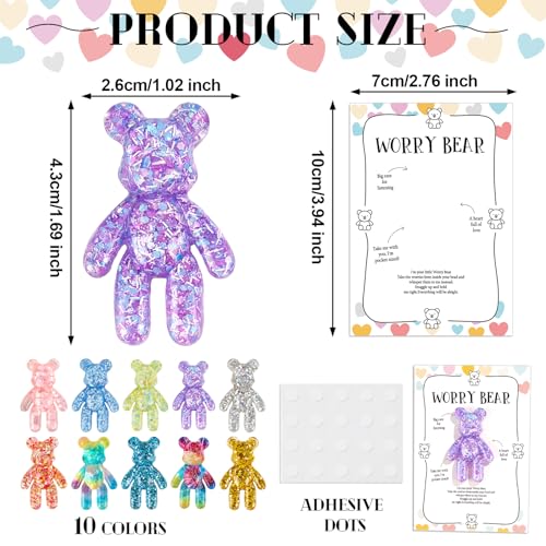 Pocket Bear Set - 10 Mini Emotional Support Bears with Cards