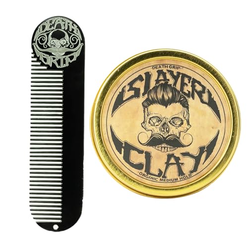 Men's Hair Clay & Pocket Comb Set - Matte Finish Medium Hold Styling