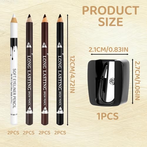 8-Piece Barber Pencil Set for Hairline & Beard Shaping