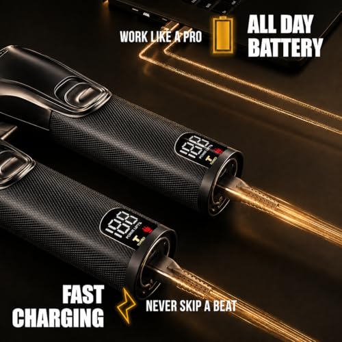 Novah¢ç Professional Hair Clippers for Men, Professional Barber Clippers and Trimmer Set, Mens Cordless Hair Clipper for Barbers Haircut Kit Fade