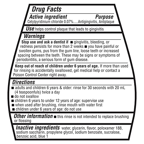 Amazon Basics Alcohol-Free Antiseptic Mouth Rinse 1L Fresh Mint Flavor - Pack of 1