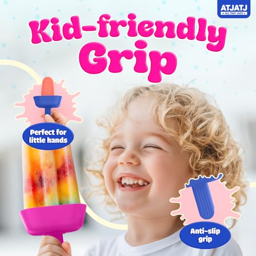 Drip-Free Silicone Popsicle Holders for Kids - 5 Pack