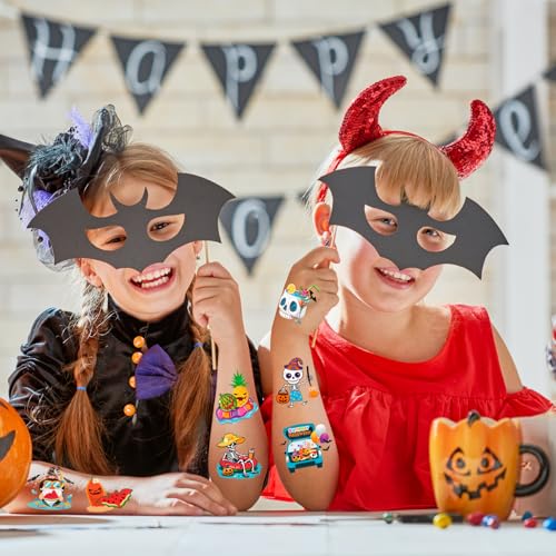 80pcs Summer Halloween Temporary Tattoos for Kids & Adults