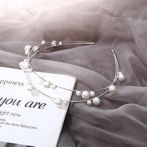Elegant Pearl Beaded Headband for Women – Bridal Hair Accessory