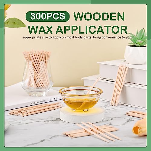 300 Wooden Wax Sticks for Eyebrow, Lip & Nose Waxing