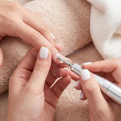 10-Piece Stainless Steel Cuticle Drill Bit Set for Nail Care