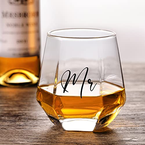 Mr & Mrs Wine Glass Set - Perfect Wedding Gift for Couples