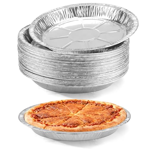 36 Pack 9 Inch Disposable Aluminum Foil Pie Tins - Heavy-Duty & Oven Safe