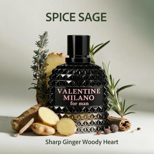 A CENTER Valentine Milano Eau de Parfum for Men 3.4 Fl Oz