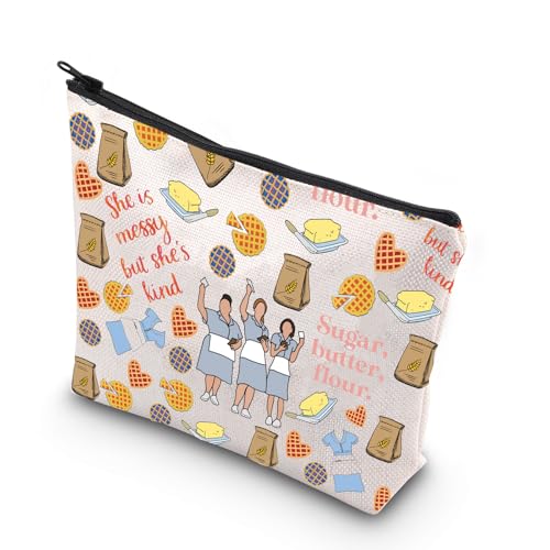Waitress Inspired Makeup & Travel Pouch - She Is Messy But She Is Kind Zipper Bag
