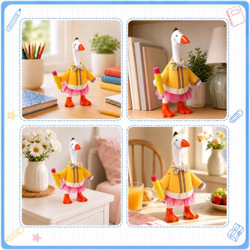 Back to School Goose Outfit for 7 Inch Desk Statues | Fun Teacher Decor