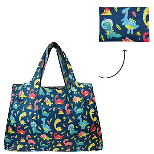 Allydrew Large Foldable Nylon Tote Bag for Grocery Shopping