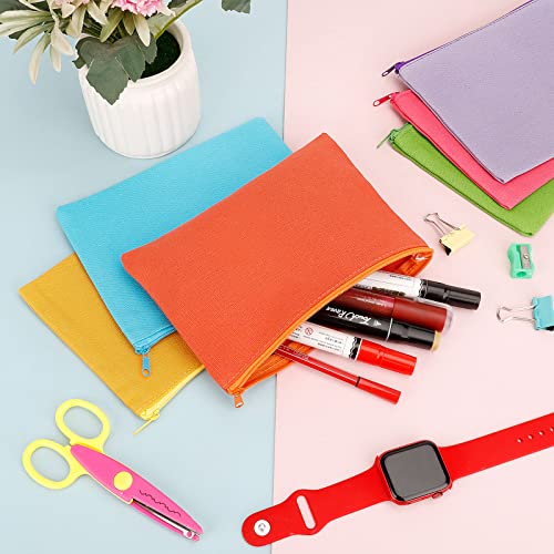 Multicolored Cotton Canvas Makeup Bag - 12 Piece Travel Set