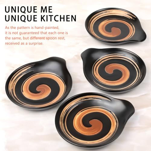 VanlonPro Hand-Painted Ceramic Spoon Rest – 5 Inch Utensil Holder