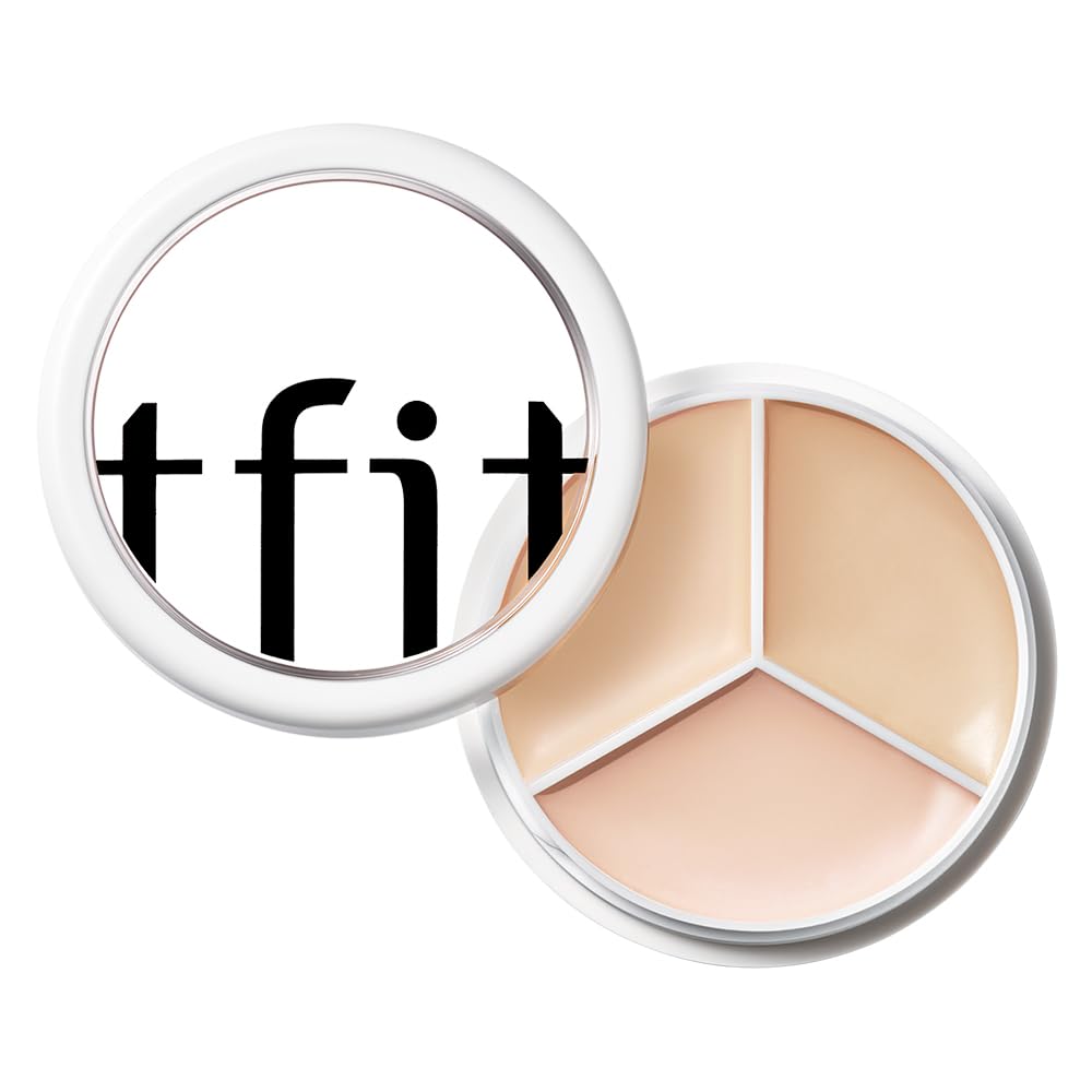 TFIT Multi-Use Pot Concealer - High-Pigmented, Full Coverage Formula | Crease-Proof for Dark Circles & Blemishes (00 Light, 0.52 Oz)