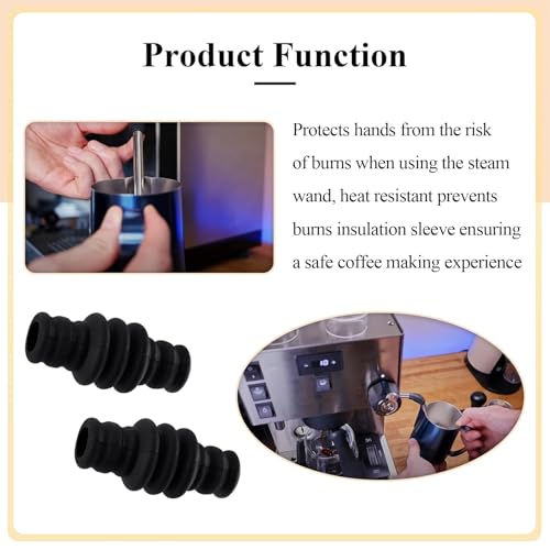 2-Pack Coffee Machine Steam Wand Rubber Covers for Gaggia & Rancilio