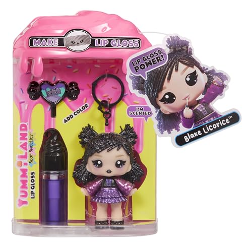 Yummiland Lip Gloss Doll - Sour Sweeties, DIY Kit with Keychain