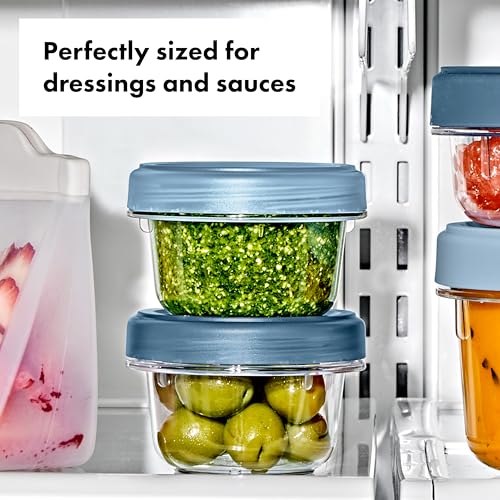 OXO Good Grips Twist & Stack Containers 5 oz, 3-Pack - Leakproof & Stain-Resistant