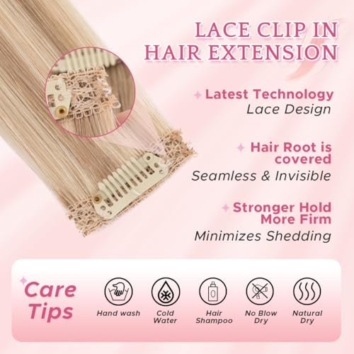 SEGO Pro 10 Inch Clip-In Hair Extensions - 12P613 Golden Brown & Bleach Blonde Highlights