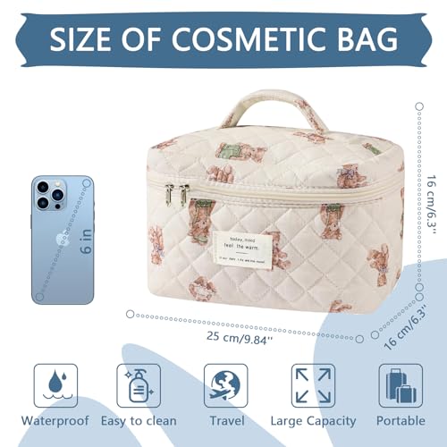 Gosect Large Floral Makeup Bag 018Bear - Travel Organizer