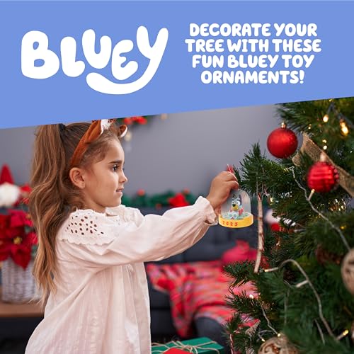 Bluey and Bingo Christmas Ornament Pack - 2 Poseable Mini Figures