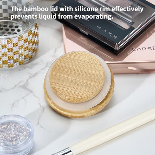 Bytimijoy Gold Nail Brush Washing Cup & Dappen Dish for Acrylic Nails, Glitter Storage