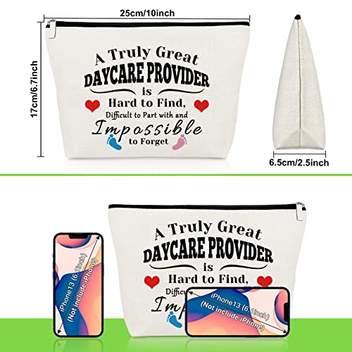 2 Pack Daycare Provider Appreciation Gift Makeup Bags - Teacher Gifts for Childcare Educators