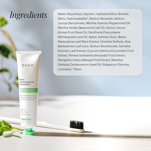 Boka Nano Hydroxyapatite Fluoride-Free Toothpaste Trial Pack (2.6 oz) – D. Ela Mint, Coco Ginger