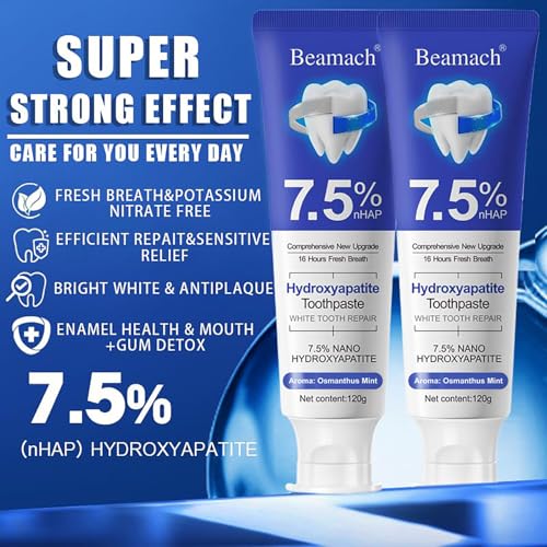 Fluoride-Free Hydroxyapatite Toothpaste for Enamel Repair - 4.23oz